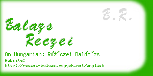 balazs reczei business card